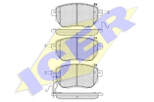 181696 колодки дисковые передние !\ Nissan Murano 3.5 4WD 05>, Subaru Forester S 181696 ICER