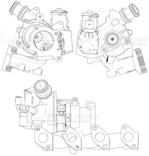 Турбокомпрессор для а.м Skoda Yeti 09- ,VW Caddy 10- 1.2T [CBZB] тип RHF3  LAT 1 LAT1800 LUZAR