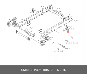 Втулка рессоры MAN TGA 81962100617 MAN