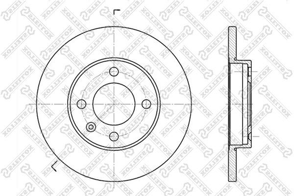 диск тормозной передний!\ Audi 80, VW Golf/Passat 1.1-1.8 81> 6020-9933-SX STELLOX