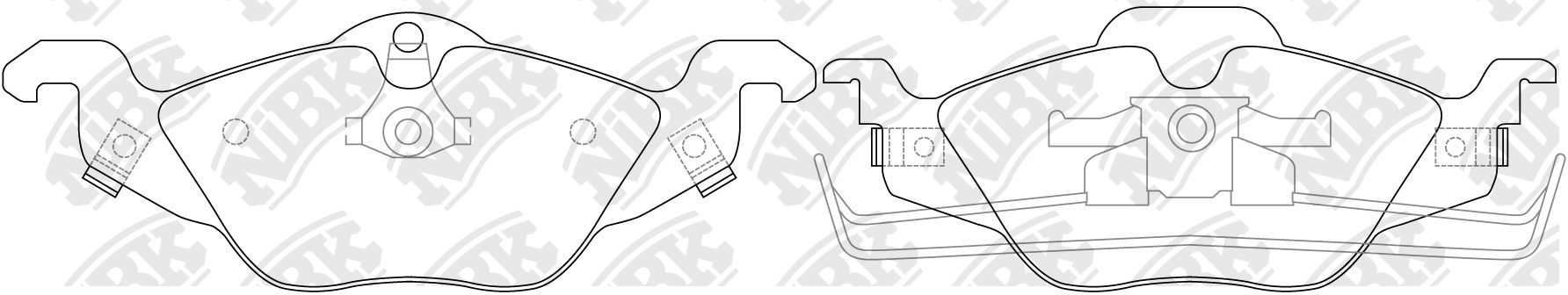 Колодки тормозные OPEL Astra G,Zafira (1.4) (98-) передние (4шт.) NIBK PN0189 NIBK