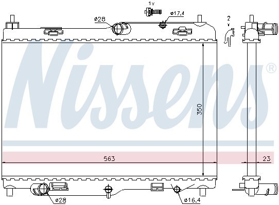 Радиатор FORD FIESTA VI 1.4 AT 69234 69234 NISSENS