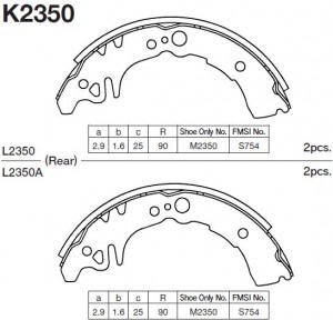 Колодки тормозные барабанные Toyota Platz NCP12,SCP11 99- K2350 K2350 MK KASHIYAMA