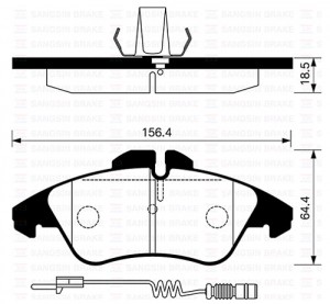 Колодки тормозные дисковые MB Vito/Sprinter 208D/308D, VW LT 28-35 95 SP1273 SP1273 SANGSIN