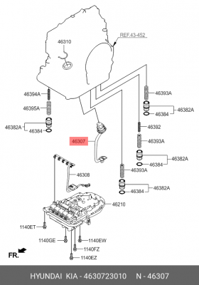 Проводка HYUNDAI Elantra (07-) KIA Venga (10-) жгут проводов АКПП OE 4630723010 HYUNDAI KIA