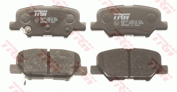 Колодки задние MAZDA 6 (GJ, GH), MITSUBISHI OUTLANDER III GDB3583 GDB3583 TRW