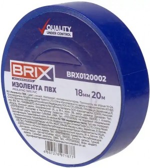 изолента! ПВХ, 18мм х 20м, синяя\ BRX0120002 BRIX