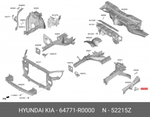 64771R0000 УСИЛИТЕЛЬ ЖЕСТКОСТИ 64771R0000 HYUNDAI