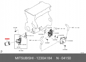 Фильтр масляный 1230A184 1230A184 MITSUBISHI
