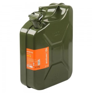 Канистра для бензина 10 л сталь (прижимная крышка) по ГОСТ /AIRLINE/ ACF-10G AIRLINE