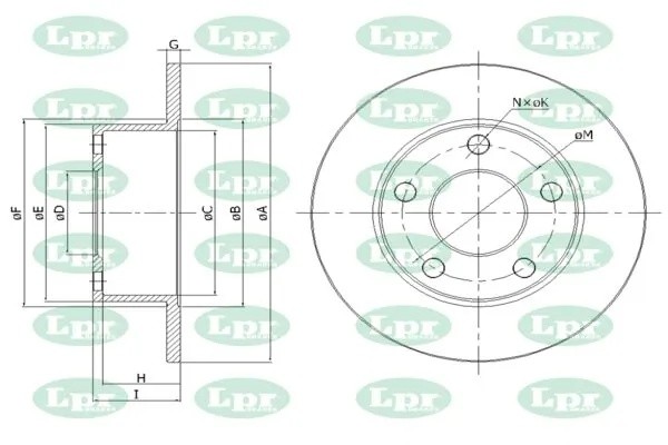 Диск тормозной A1401P A1401P LPR
