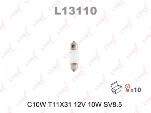 C10W 12V-10W - 28ММ И 31 ММ SV8,5-8 TOYOTA AVENSIS 97> L13110 LYNXAUTO