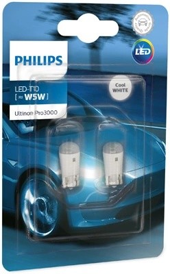 Лампа сигнальная LED Philips Ultinon Pro3000 [?W5W] к-т 2 шт 11961U30CWB2 11961U30CWB2 PHILIPS