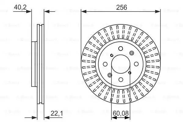 SUZUKI SWIFT (2010>) 256x22x4 0 986 479 788 BOSCH