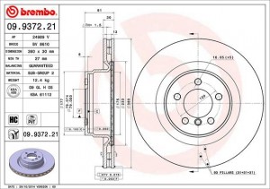 RANGE ROVER III (LM) (2002>) 360 мм 09.9372.21 BREMBO
