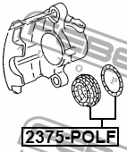 Ремкомплект передн суппорта AUDI A4 01-08 2375-POLF 2375-POLF FEBEST