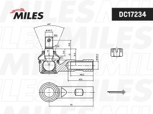 Наконечник рулевой тяги левый/правый TOYOTA HILUX 06- (CTR CET-147) DC17234 DC17234 MILES