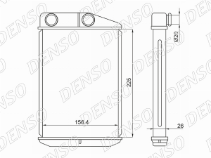 Радиатор печки DRR09034 DRR09034 DENSO