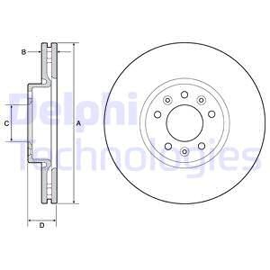 BG4805C диск тормозной передний! D54\ Peugeot Expert 16>/Traveller, Citroen Spac BG4805C DELPHI