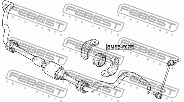 ВТУЛКА ПЕРЕДНЕГО СТАБИЛИЗАТОРА D50 подходит для BMW X5 E70 2006-2013 BMSB-F07F BMSB-F07F FEBEST