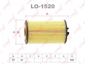 Фильтр масляный подходит для CHEVROLET Aveo 1.4 07/Cruze 1.6-1.8 09, OPEL Astra  LO-1520 LYNXAUTO