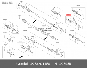 KIA SONATA VII (2015-2019) 49582C1150 HYUNDAI KIA
