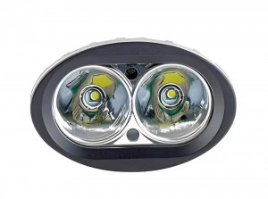 Фара светодиод. овальная, 2LED, направлен. свет, 20Вт, 97x62x70мм, 12/24В, PLUS  ALED135 AIRLINE