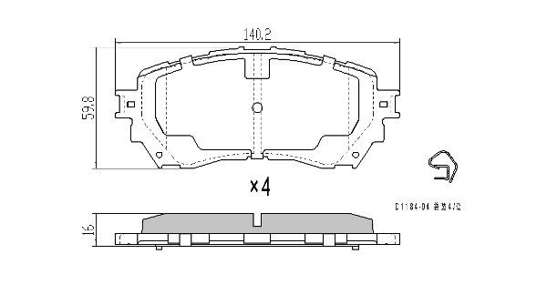 колодки дисковые перед.!\ Mazda 6 2.0/2.2D 12> FBP1953 FREMAX