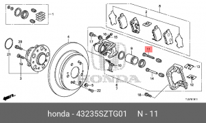 Крепление  43235SZTG01 43235SZTG01 HONDA