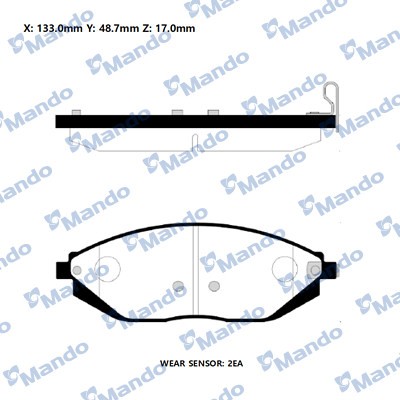 Колодки тормозные передние CHEVROLET SPARK 10- (TRW GDB4606) MPD34 MPD34 MANDO