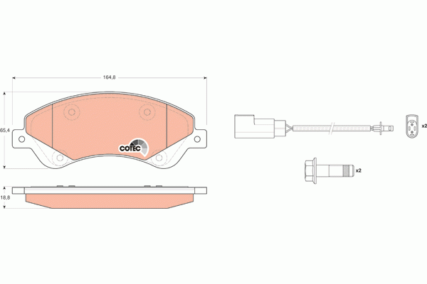 Колодки передние FORD TRANSIT 06- GDB1723 GDB1723 TRW