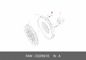 Гайка FAW 1066,J6L плоскости шестигранного фланца OE CQ39610 FAW