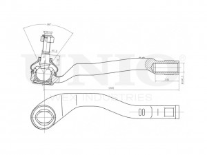 Наконечник рулевой левый SSP-10107 UNIO