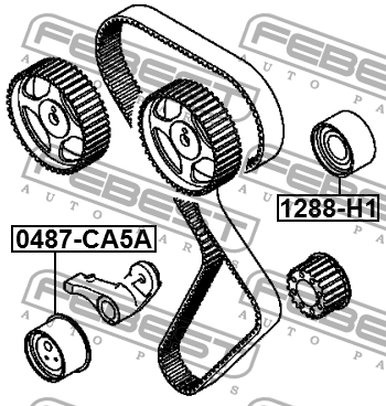 VOLVO S40  1.8-1.9  95>> механич. натяжитель 0487-CA5A FEBEST