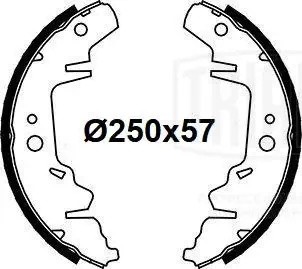 Колодки торм. Kia Carnival (98-)/Chrysler Voyager (95-) барабан. 250x57 (GF 4517 GF4517 TRIALLI