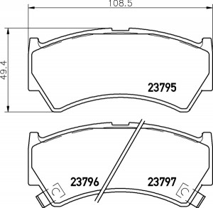 Колодки тормозные дисковые к-т 4 шт. MDB2056 MDB2056 MINTEX