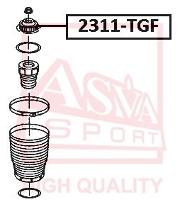 ОПОРА ПЕРЕДНЕГО АМОРТИЗАТОРА VOLKSWAGEN 2311TGF 2311-TGF ASVA