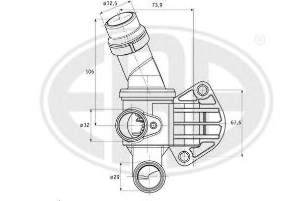 Термостат  AUDI VW 2.0FSi 2.0TFSi 03 350288 350288 ERA