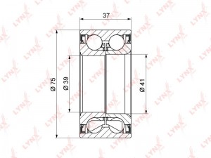 Подшипник ступицы передний (37x39/41x75) подходит для AUDI A4 1.6-2.8 94-00 / A6 WB-1056 LYNXAUTO