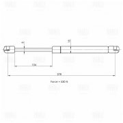 Упор газовый (амортизатор) VW Bora (98-)/Passat (97-)/Passat (00-) (крышки багаж GS1801 TRIALLI