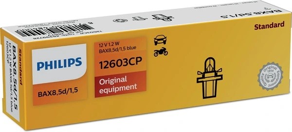 Лампа 12V 1.2W BAX8.5d голубой патрон PHILIPS 12603CP PHILIPS