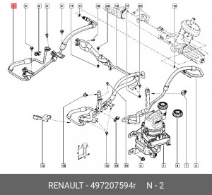 Шланг гидроусилителя 497207594R 497207594R RENAULT