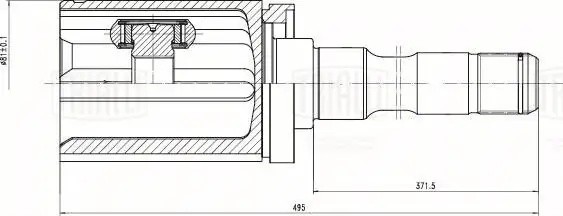 ШРУС внутренний передний правый GO 2607 TRIALLI