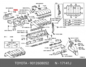 Шпилька 90126-08052 90126-08052 TOYOTA