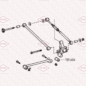 сайлентблок задн. попер. рычага!\ Toyota Corolla/Corona/Camry 86> TEF1404 TATSUMI