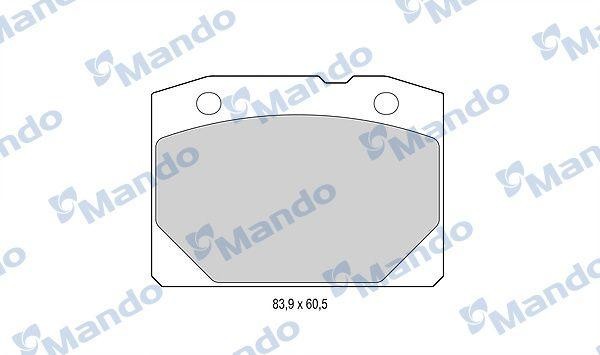 Колодки тормозные ВАЗ-2101-07 передние (4шт.) MANDO MBF015055 MANDO