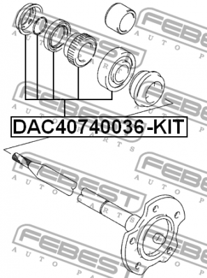 Подшипник ступицы DAC40740036-KIT DAC40740036-KIT FEBEST
