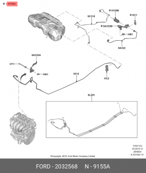 Фильтр топливный FORD OE 2032568 FORD