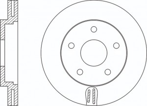 Диск тормозной MITSUBISHI LANCER (CS__) SPORT 1.6/2.0 00 передний RN1365 RN1365 NIBK