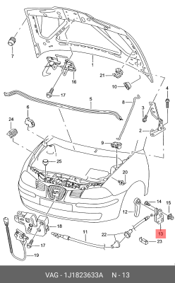 VW GOLF IV/BORA/ SKODA FABIA 1J1 823 633 A VAG